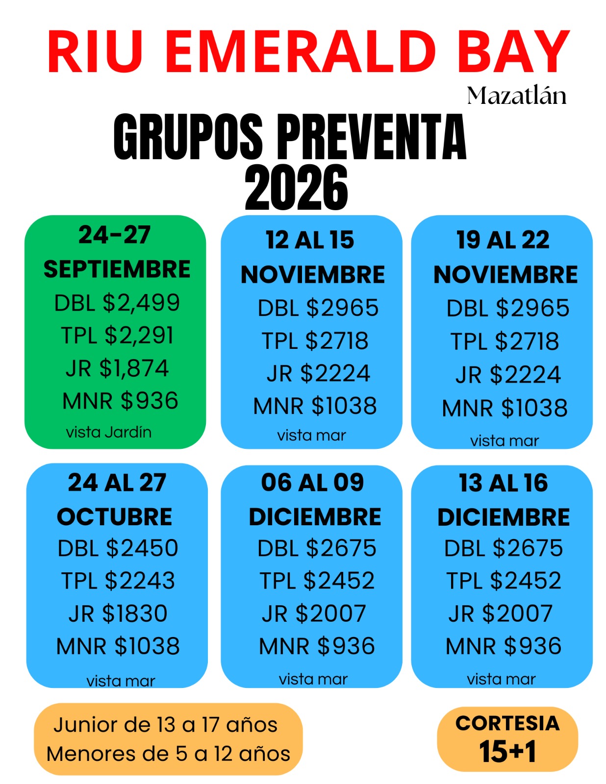 MAZATLAN-RIU EMERALD BAY MZT (TODO INCLUIDO) 